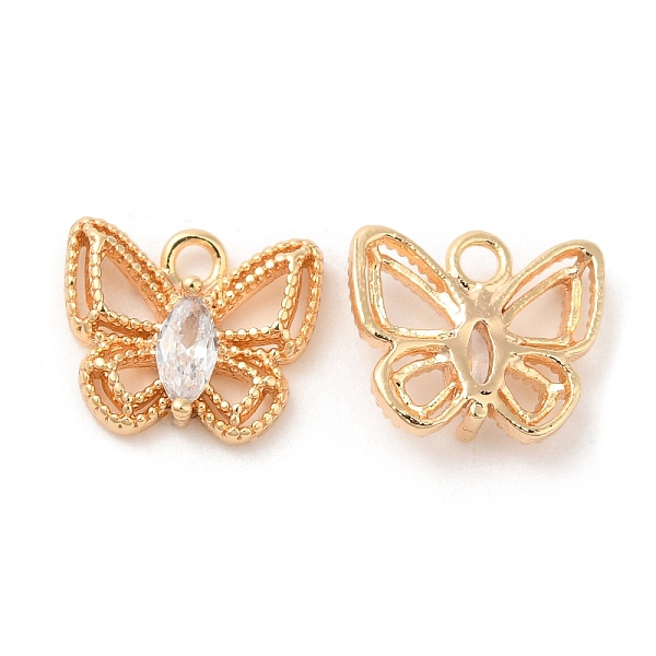 PandaHall Brass with Glass Charms, Butterfly Charm, Real 18K Gold Plated, 9x10x3mm, Hole: 1.4mm Brass+Glass Butterfly Clear
PandaHall Brass with Glass Charms, Butterfly Charm, Real 18K Gold Plated, 9x10x3mm, Hole: 1.4mm Brass+Glass Butterfly Clear