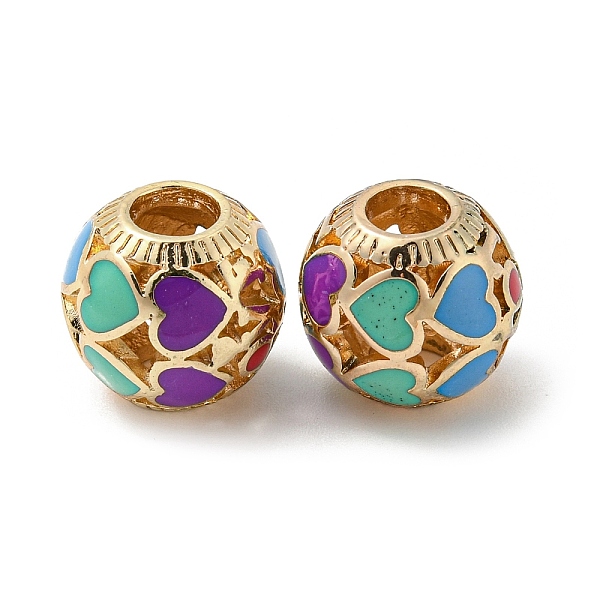 PandaHall Alloy Enamel European Beads, Large Hole Beads, Round with Heart, Golden, 14x13mm, Hole: 5mm Alloy+Enamel Round
PandaHall Alloy Enamel European Beads, Large Hole Beads, Round with Heart, Golden, 14x13mm, Hole: 5mm Alloy+Enamel Round