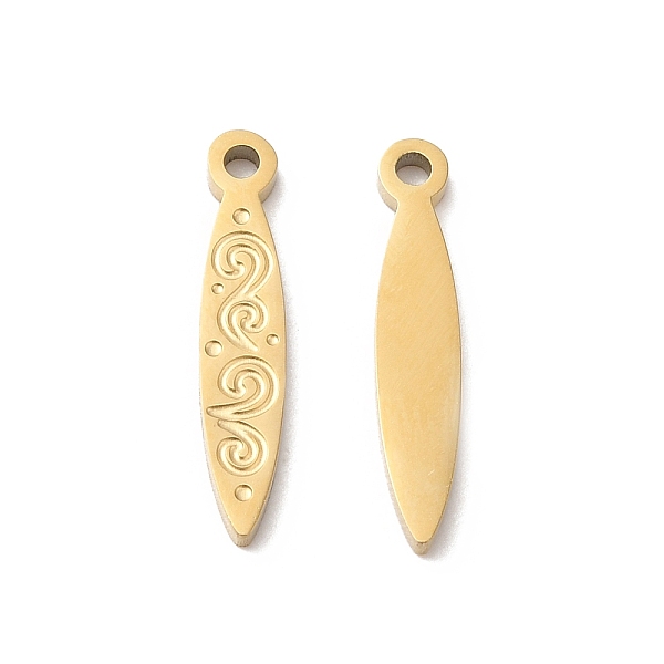 PandaHall Ion Plating(IP) 316L Surgical Stainless Steel Pendants, Leaf Charm, Textured, Real 18K Gold Plated, 17x3.5x1.5mm, Hole: 1.2mm 316L...
PandaHall Ion Plating(IP) 316L Surgical Stainless Steel Pendants, Leaf Charm, Textured, Real 18K Gold Plated, 17x3.5x1.5mm, Hole: 1.2mm 316L...