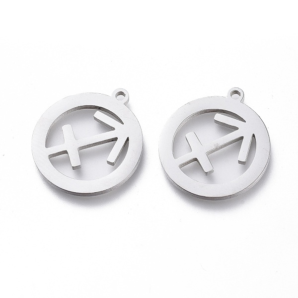 PandaHall 304 Stainless Steel Pendants, Ring with Constellations, Laser Cut, Sagittarius, 18x15.5x1mm, Hole: 1.4mm 304 Stainless Steel...
PandaHall 304 Stainless Steel Pendants, Ring with Constellations, Laser Cut, Sagittarius, 18x15.5x1mm, Hole: 1.4mm 304 Stainless Steel...