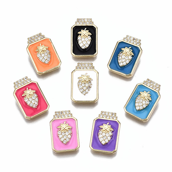 PandaHall Brass Micro Pave Clear Cubic Zirconia Pendants, with Enamel, Cadmium Free & Nickel Free & Lead Free, Bottle with Strawberry, Real..., Multicolor
PandaHall Brass Micro Pave Clear Cubic Zirconia Pendants, with Enamel, Cadmium Free & Nickel Free & Lead Free, Bottle with Strawberry, Real..., Multicolor