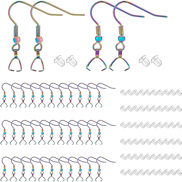 PandaHall BENECREAT 70Pcs Stainless Steel Earring Hooks, Rainbow Color Wire Ear Ball Hooks with Pendant Clasp, French Wire Hooks for Earring...
PandaHall BENECREAT 70Pcs Stainless Steel Earring Hooks, Rainbow Color Wire Ear Ball Hooks with Pendant Clasp, French Wire Hooks for Earring...