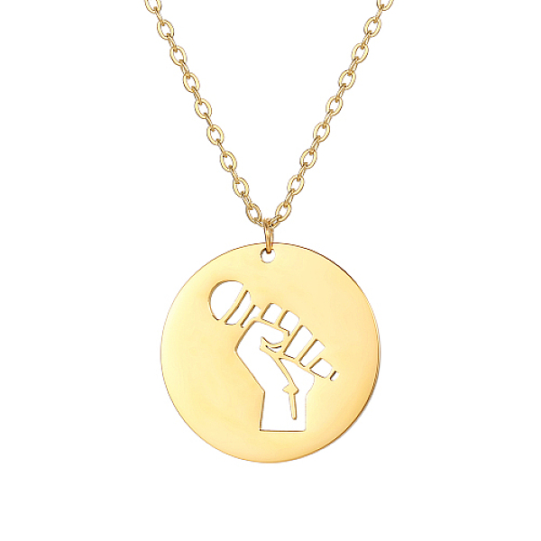 PandaHall Flat Round with Hollow Microphone Stainless Steel Pendant Necklaces for Women, Real 18K Gold Plated, no size Stainless Steel Flat...
PandaHall Flat Round with Hollow Microphone Stainless Steel Pendant Necklaces for Women, Real 18K Gold Plated, no size Stainless Steel Flat...