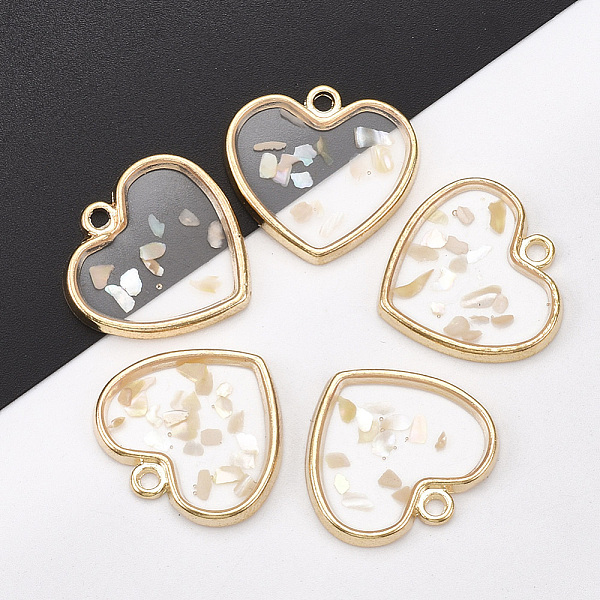 PandaHall Epoxy Resin Pendants, with Alloy Findings and Shell, Heart, Light Gold, 18.5x19.5x1.5~2mm, Hole: 1.8mm Alloy+Epoxy Resin Heart
PandaHall Epoxy Resin Pendants, with Alloy Findings and Shell, Heart, Light Gold, 18.5x19.5x1.5~2mm, Hole: 1.8mm Alloy+Epoxy Resin Heart