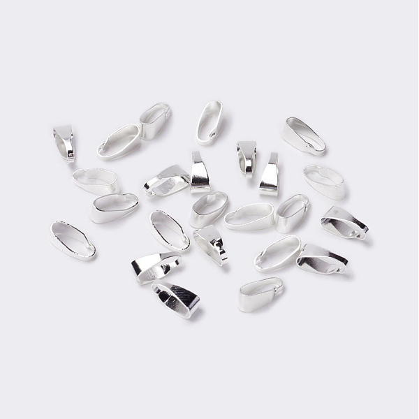 PandaHall Brass Snap on Bails, for Pendants, Silver Color Plated, 7x3x3mm, Hole: 6x2mm Brass
PandaHall Brass Snap on Bails, for Pendants, Silver Color Plated, 7x3x3mm, Hole: 6x2mm Brass