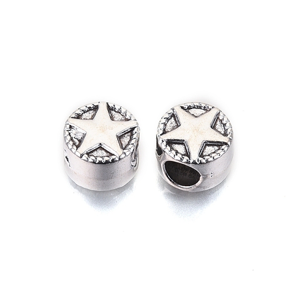 PandaHall Tibetan Style Alloy European Beads, Large Hole Beads, Cadmium Free & Lead Free, Column with Star, Antique Silver, 10x7mm, Hole...
PandaHall Tibetan Style Alloy European Beads, Large Hole Beads, Cadmium Free & Lead Free, Column with Star, Antique Silver, 10x7mm, Hole...