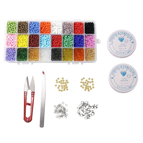 PandaHall DIY Stretch Jewelry Sets Kits, include Glass Seed Beads, Stainless Steel Needles & Scissors & Beading Tweezers & Lobster Claw..., Multicolor
PandaHall DIY Stretch Jewelry Sets Kits, include Glass Seed Beads, Stainless Steel Needles & Scissors & Beading Tweezers & Lobster Claw..., Multicolor