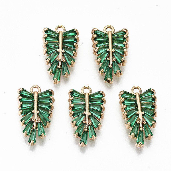 PandaHall Brass Micro Pave Cubic Zirconia Pendants, Light Gold, Long-Lasting Plated, Cadmium Free & Lead Free, Leaf, Green, 18x10x3mm, Hole...
PandaHall Brass Micro Pave Cubic Zirconia Pendants, Light Gold, Long-Lasting Plated, Cadmium Free & Lead Free, Leaf, Green, 18x10x3mm, Hole...