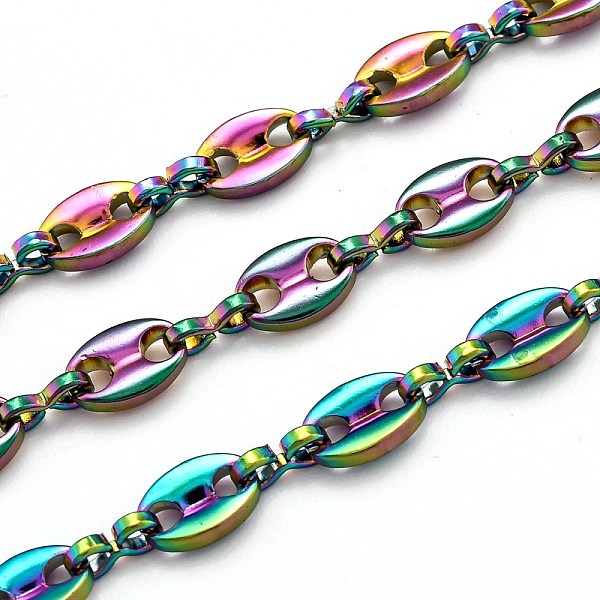 PandaHall Ion Plating(IP) 304 Stainless Steel Coffee Bean Chains, with Spool, Unwelded, Rainbow Color, 7.3x5.2x1.4mm, about 32.8 Feet...
PandaHall Ion Plating(IP) 304 Stainless Steel Coffee Bean Chains, with Spool, Unwelded, Rainbow Color, 7.3x5.2x1.4mm, about 32.8 Feet...