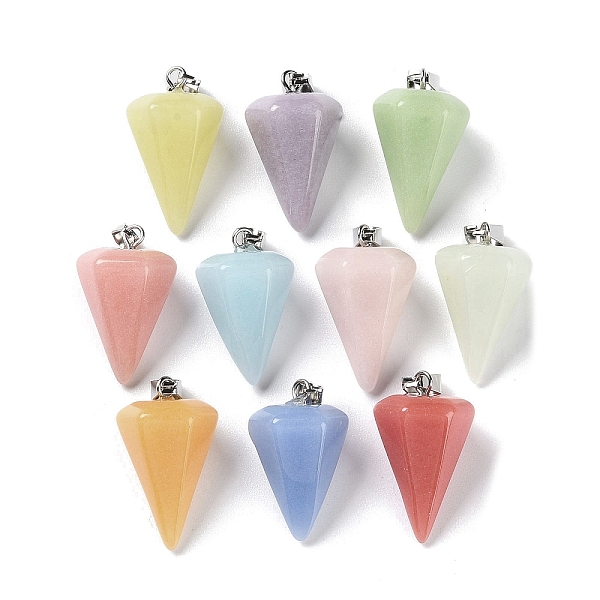 PandaHall Synthetic Noctilucent Stone/Luminous Stone Pendants, Glow in the Dark Faceted Cone Charms with Stainless Steel Color Plated 201..., Multicolor
PandaHall Synthetic Noctilucent Stone/Luminous Stone Pendants, Glow in the Dark Faceted Cone Charms with Stainless Steel Color Plated 201..., Multicolor