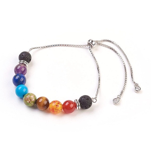 PandaHall Chakra Jewelry, Natural Lava Rock and Mixed Stone Bolo Bracelets, Slider Bracelets, with Brass Findings and Tibetan Style Alloy..., Multicolor
PandaHall Chakra Jewelry, Natural Lava Rock and Mixed Stone Bolo Bracelets, Slider Bracelets, with Brass Findings and Tibetan Style Alloy..., Multicolor