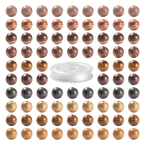 PandaHall 100Pcs 8mm Natural Mookaite Round Beads, with 10m Elastic Crystal Thread, for DIY Stretch Bracelets Making Kits, 8mm, Hole: 1mm...
PandaHall 100Pcs 8mm Natural Mookaite Round Beads, with 10m Elastic Crystal Thread, for DIY Stretch Bracelets Making Kits, 8mm, Hole: 1mm...
