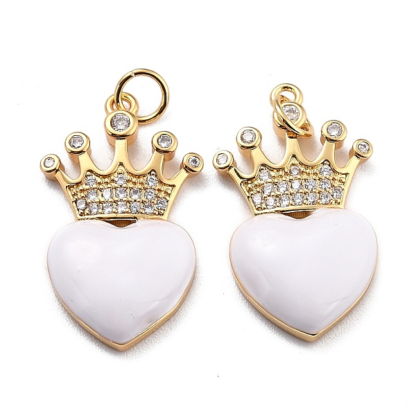 PandaHall Eco-Friendly Brass Micro Pave Cubic Zirconia Pendants, with Enamel & Jump Ring, Real 18K Gold Plated, Long-Lasting Plated, Heart &..., White
PandaHall Eco-Friendly Brass Micro Pave Cubic Zirconia Pendants, with Enamel & Jump Ring, Real 18K Gold Plated, Long-Lasting Plated, Heart &..., White
