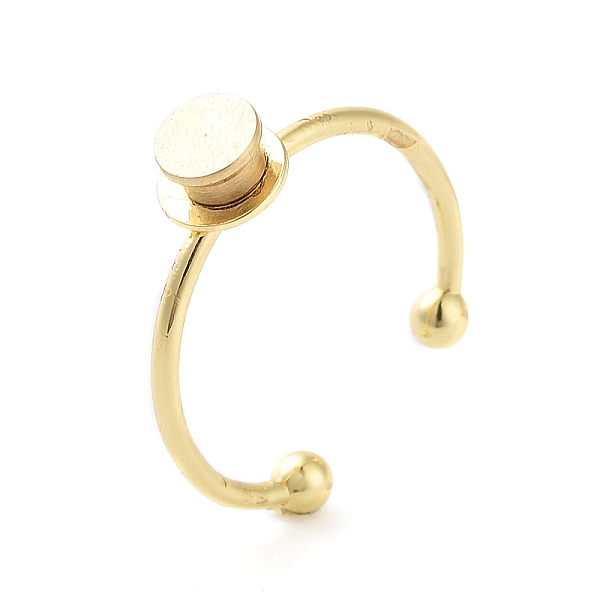 PandaHall Brass Open Cuff Ring Components, Turntable Base Table Tray Plain Pad Ring Settings, Flat Round, for Rotating Ring Making, Real 14K...
PandaHall Brass Open Cuff Ring Components, Turntable Base Table Tray Plain Pad Ring Settings, Flat Round, for Rotating Ring Making, Real 14K...