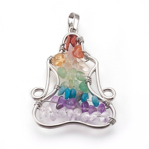 PandaHall Natural & Synthetic Mixed Gemstone Chakra Pendants, with Brass Findings, Yoga, Platinum, 42x32x6mm Mixed Stone Others Multicolor
PandaHall Natural & Synthetic Mixed Gemstone Chakra Pendants, with Brass Findings, Yoga, Platinum, 42x32x6mm Mixed Stone Others Multicolor