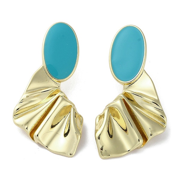 PandaHall Rack Plating Real 18k Gold Plated Brass Oval Stud Earrings with Enamel, Lead Free & Cadmium Free, Dark Turquoise, 49x24.5mm Brass...
PandaHall Rack Plating Real 18k Gold Plated Brass Oval Stud Earrings with Enamel, Lead Free & Cadmium Free, Dark Turquoise, 49x24.5mm Brass...