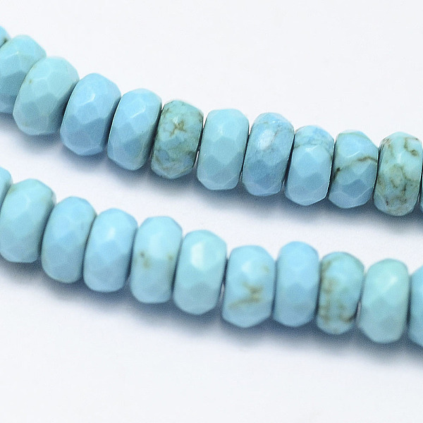 PandaHall Natural Howlite Beads Strands, Faceted, Rondelle, Dyed & Heated, 4x2mm, Hole: 0.5mm, about 185pcs/strand, 15.5 inch(39.5cm)...
PandaHall Natural Howlite Beads Strands, Faceted, Rondelle, Dyed & Heated, 4x2mm, Hole: 0.5mm, about 185pcs/strand, 15.5 inch(39.5cm)...