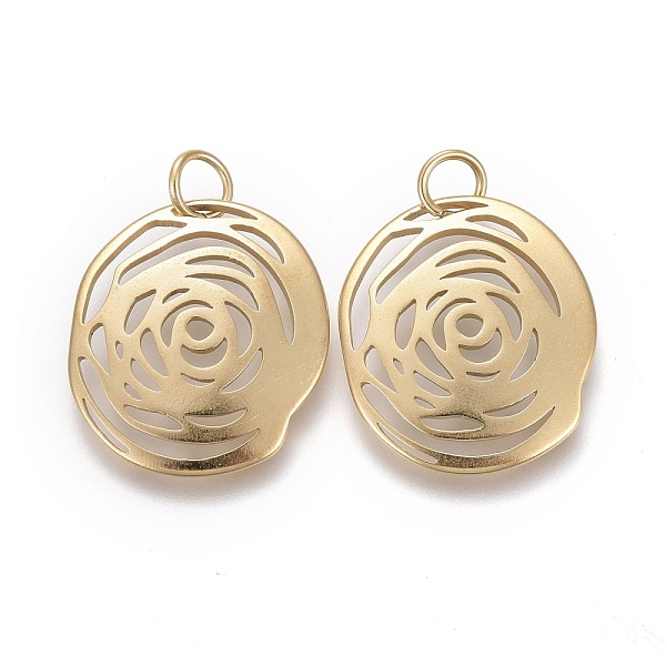 PandaHall Valentine's Day Ion Plating(IP) 304 Stainless Steel Pendants, Laser Cut, with Jump Ring, Rose, Golden, 15.5x13.5x0.9mm, Jump Ring...
PandaHall Valentine's Day Ion Plating(IP) 304 Stainless Steel Pendants, Laser Cut, with Jump Ring, Rose, Golden, 15.5x13.5x0.9mm, Jump Ring...