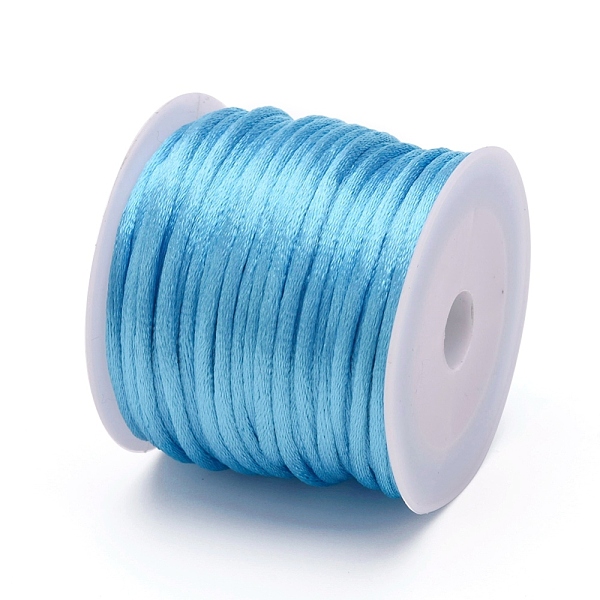 PandaHall Nylon Cord, Satin Rattail Cord, for Beading Jewelry Making, Chinese Knotting, Deep Sky Blue, 1.5mm, about 16.4 yards(15m)/roll...
PandaHall Nylon Cord, Satin Rattail Cord, for Beading Jewelry Making, Chinese Knotting, Deep Sky Blue, 1.5mm, about 16.4 yards(15m)/roll...
