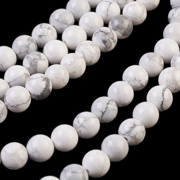 PandaHall Natural Howlite Beads Strands, Round, 8mm, Hole: 1mm Howlite Round White
PandaHall Natural Howlite Beads Strands, Round, 8mm, Hole: 1mm Howlite Round White