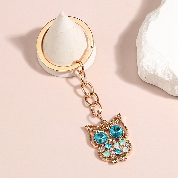 PandaHall Golden Zinc Alloy Keychain, with Aquamarine Rhinestone, Owl, 8cm Alloy+Rhinestone Owl Cyan
PandaHall Golden Zinc Alloy Keychain, with Aquamarine Rhinestone, Owl, 8cm Alloy+Rhinestone Owl Cyan