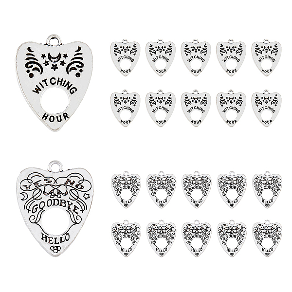 PandaHall DICOSMETIC 40Pcs 2 Style Tibetan Style Alloy Pendants, Heart with Word, Platinum, 27.5x22.5~23x1.4mm, Hole: 2.4mm, 20pcs/style...
PandaHall DICOSMETIC 40Pcs 2 Style Tibetan Style Alloy Pendants, Heart with Word, Platinum, 27.5x22.5~23x1.4mm, Hole: 2.4mm, 20pcs/style...