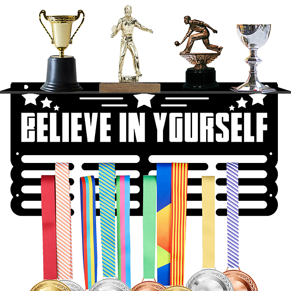 PandaHall SUPERDANT Medal Shelf Hanger Trophy Shelf Sports Medal Holder Hanging Awards Shelf Medal Hooks Display Iron Word Black
PandaHall SUPERDANT Medal Shelf Hanger Trophy Shelf Sports Medal Holder Hanging Awards Shelf Medal Hooks Display Iron Word Black