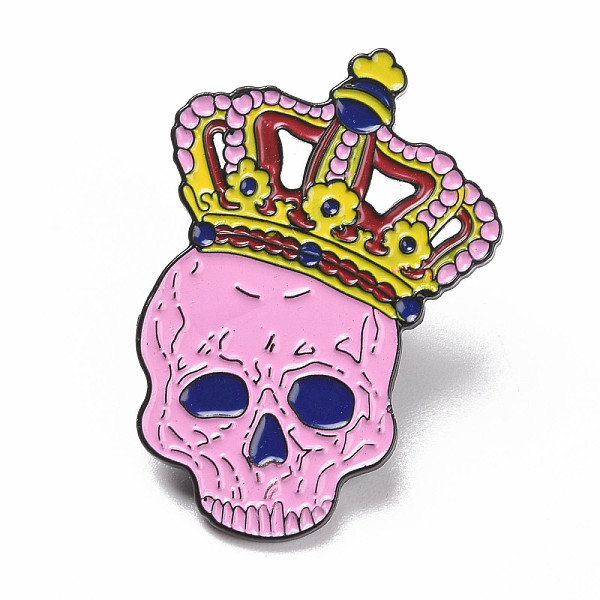 PandaHall Skull with Crown Enamel Pin, Halloween Alloy Badge for Backpack Clothes, Electrophoresis Black, Pink, 41x27.5x1.5mm, Pin: 1.5mm...
PandaHall Skull with Crown Enamel Pin, Halloween Alloy Badge for Backpack Clothes, Electrophoresis Black, Pink, 41x27.5x1.5mm, Pin: 1.5mm...