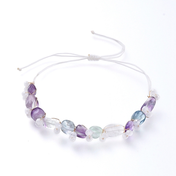 PandaHall Adjustable Natural Fluorite Braided Bead Bracelets, with Glass Beads and Nylon Thread, Inner Diameter: 1-1/8 inch~2-1/2 inch...
PandaHall Adjustable Natural Fluorite Braided Bead Bracelets, with Glass Beads and Nylon Thread, Inner Diameter: 1-1/8 inch~2-1/2 inch...