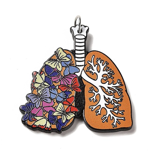 PandaHall Perfect Printed Acrylic Pendants, with Iron Jump Ring, Lung Charms, Butterfly, Sandy Brown, 40x38x2.5mm, Hole: 5mm Iron+Acrylic...
PandaHall Perfect Printed Acrylic Pendants, with Iron Jump Ring, Lung Charms, Butterfly, Sandy Brown, 40x38x2.5mm, Hole: 5mm Iron+Acrylic...