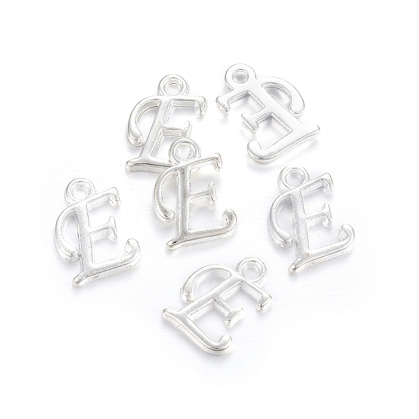 PandaHall Silver Color Plated Alloy Letter Pendants, Rack Plating, Cadmium Free & Lead Free, Letter.E, 13x10x2mm, Hole: 1.5mm Alloy Letter
PandaHall Silver Color Plated Alloy Letter Pendants, Rack Plating, Cadmium Free & Lead Free, Letter.E, 13x10x2mm, Hole: 1.5mm Alloy Letter