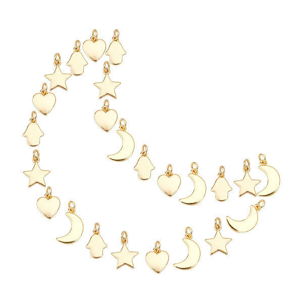 PandaHall SUNNYCLUE 1 Box 24Pcs 4 Styles Real 18K Gold Plated Charms Brass Star Moon Pendants Long-Lasting Plated Hamsa Hand Heart Jewelry...
PandaHall SUNNYCLUE 1 Box 24Pcs 4 Styles Real 18K Gold Plated Charms Brass Star Moon Pendants Long-Lasting Plated Hamsa Hand Heart Jewelry...