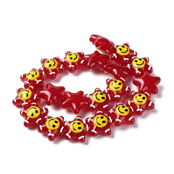PandaHall Glass Enamel Beads, Star with Smiling Face Pattern, FireBrick, 20.5x22x11mm, Hole: 1.6mm Glass Star Red
PandaHall Glass Enamel Beads, Star with Smiling Face Pattern, FireBrick, 20.5x22x11mm, Hole: 1.6mm Glass Star Red