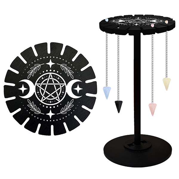 PandaHall Wooden Wheel, Wooden Display Shelf, Black Holder Stand, Rustic Divination Pendulum Storage Rack, Witch Stuff, Star, Wheel: 120x8mm...
PandaHall Wooden Wheel, Wooden Display Shelf, Black Holder Stand, Rustic Divination Pendulum Storage Rack, Witch Stuff, Star, Wheel: 120x8mm...