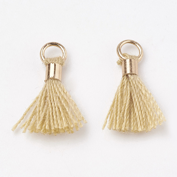 PandaHall Polycotton(Polyester Cotton) Tassel Pendant Decorations, Mini Tassel, with Brass Findings, Light Gold, Wheat, 10~15x3~4mm, Hole..., Orange
PandaHall Polycotton(Polyester Cotton) Tassel Pendant Decorations, Mini Tassel, with Brass Findings, Light Gold, Wheat, 10~15x3~4mm, Hole..., Orange