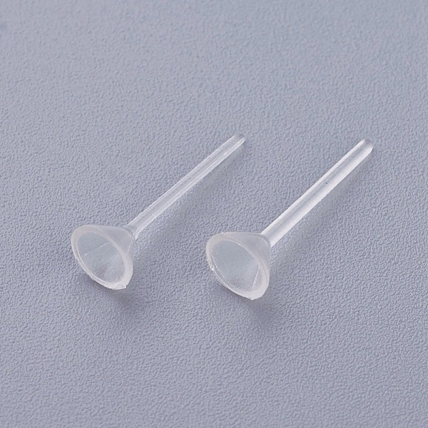 PandaHall Plastic Stud Earring Findings, Clear, 5mm, Pin: 0.7mm, about 1000pcs/bag Plastic Others Clear
PandaHall Plastic Stud Earring Findings, Clear, 5mm, Pin: 0.7mm, about 1000pcs/bag Plastic Others Clear