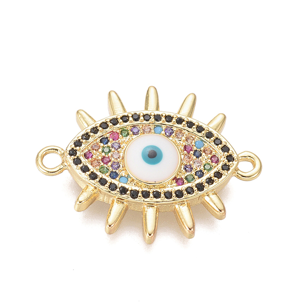 PandaHall Brass Micro Pave Cubic Zirconia Links connectors, with Enamel, Evil Eye, Colorful, Golden, 18x23.5x4mm, Hole: 1.4mm Brass+Cubic...
PandaHall Brass Micro Pave Cubic Zirconia Links connectors, with Enamel, Evil Eye, Colorful, Golden, 18x23.5x4mm, Hole: 1.4mm Brass+Cubic...