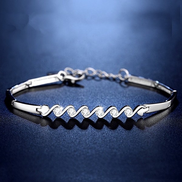 PandaHall Brass Link Bracelets, with Clear Cubic Zirconia, Platinum, 7-1/8 inch(18cm) Brass
PandaHall Brass Link Bracelets, with Clear Cubic Zirconia, Platinum, 7-1/8 inch(18cm) Brass