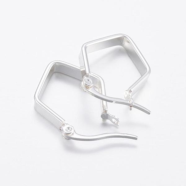 PandaHall 304 Stainless Steel Hoop Earrings, Hypoallergenic Earrings, Rhombus, Silver, 21x16x3mm, Pin: 1x0.8mm 304 Stainless Steel Rhombus
PandaHall 304 Stainless Steel Hoop Earrings, Hypoallergenic Earrings, Rhombus, Silver, 21x16x3mm, Pin: 1x0.8mm 304 Stainless Steel Rhombus