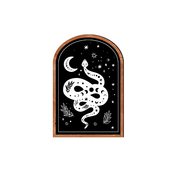 PandaHall Arch Wood Mural Painting, Self-adhesive Wall Sticker with Frame, for Living Room Bedroom Home Hallway Decor, Snake Pattern...
PandaHall Arch Wood Mural Painting, Self-adhesive Wall Sticker with Frame, for Living Room Bedroom Home Hallway Decor, Snake Pattern...