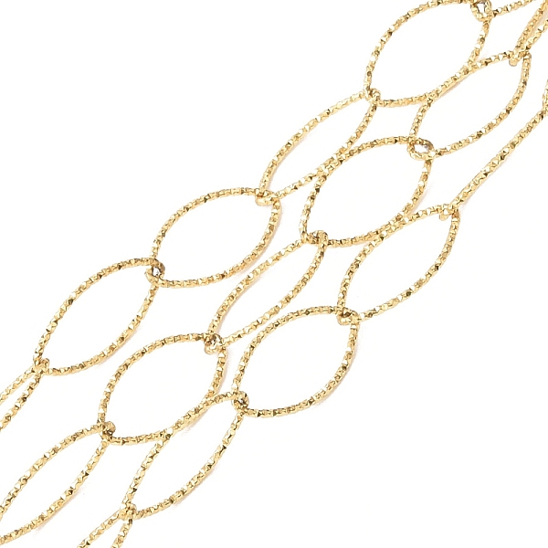PandaHall Ion Plating(IP) 304 Stainless Steel Textured Horse Eye Link Chains, Soldered, with Spool, Golden, 20x10x1mm, about 16.40 Feet...
PandaHall Ion Plating(IP) 304 Stainless Steel Textured Horse Eye Link Chains, Soldered, with Spool, Golden, 20x10x1mm, about 16.40 Feet...