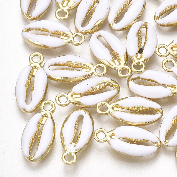 PandaHall Alloy Enamel Pendants, Cowrie Shell Shape, Light Gold, White, 17x8.5x3.5mm, Hole: 1.8mm Alloy+Enamel Shell Shape White
PandaHall Alloy Enamel Pendants, Cowrie Shell Shape, Light Gold, White, 17x8.5x3.5mm, Hole: 1.8mm Alloy+Enamel Shell Shape White