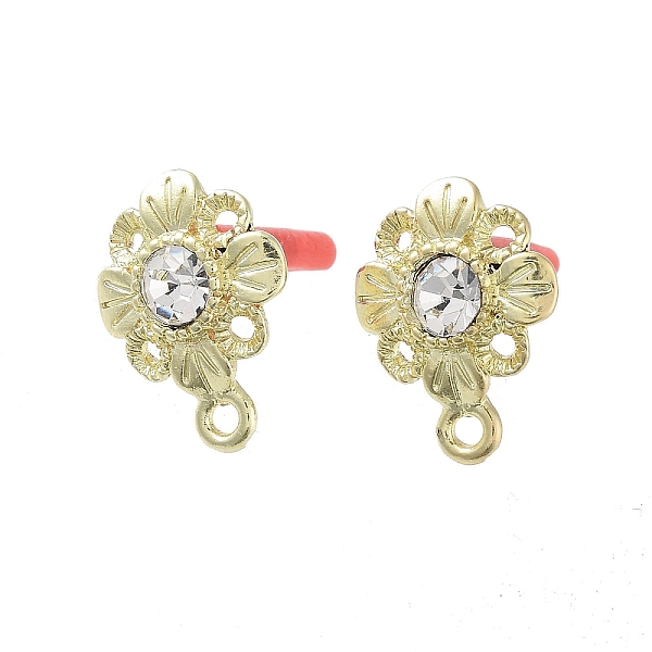 PandaHall Rack Plating Golden Alloy with Rhinestone Stud Earring Findings, with Loops and 304 Stainless Steel Pins, Cadmium Free & Nickel...
PandaHall Rack Plating Golden Alloy with Rhinestone Stud Earring Findings, with Loops and 304 Stainless Steel Pins, Cadmium Free & Nickel...