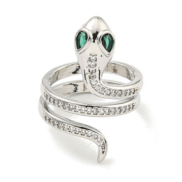 PandaHall Brass Micro Pave Cubic Zirconia Rings, Long-Lasting Plated, Snake, Platinum, Inner Diameter: 17mm Brass+Cubic Zirconia Snake
PandaHall Brass Micro Pave Cubic Zirconia Rings, Long-Lasting Plated, Snake, Platinum, Inner Diameter: 17mm Brass+Cubic Zirconia Snake