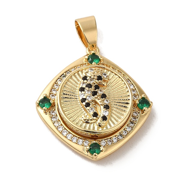 PandaHall Brass Micro Pave Cubic Zirconia Pendants, Rotatable Anti-Anxiety Pendants, Real 18K Gold Plated, Leopard Head, Rhombus..., Green
PandaHall Brass Micro Pave Cubic Zirconia Pendants, Rotatable Anti-Anxiety Pendants, Real 18K Gold Plated, Leopard Head, Rhombus..., Green