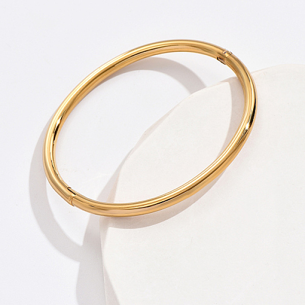PandaHall Stainless Steel Plain Bangles, Real 18K Gold Plated, Inner Diameter: 2-3/8 inch(6cm) Stainless Steel
PandaHall Stainless Steel Plain Bangles, Real 18K Gold Plated, Inner Diameter: 2-3/8 inch(6cm) Stainless Steel