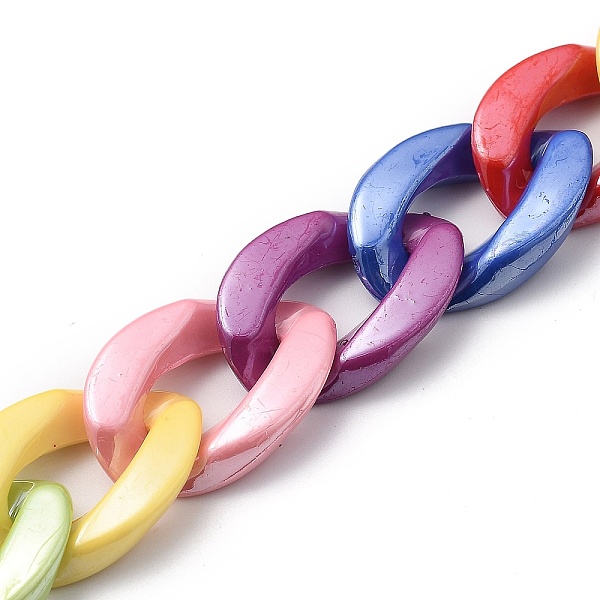 PandaHall Pearlized Opaque Acrylic Curb Chain for DIY Keychains, Phone Case Decoration Jewelry Accessories, with Brass Screw Nuts and Iron...
PandaHall Pearlized Opaque Acrylic Curb Chain for DIY Keychains, Phone Case Decoration Jewelry Accessories, with Brass Screw Nuts and Iron...