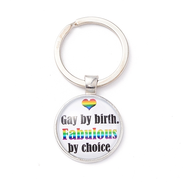 PandaHall Pride Style Glass Keychain, with Platinum Plated Alloy Findings, Flat Round, Word, 6.2cm Alloy Word White
PandaHall Pride Style Glass Keychain, with Platinum Plated Alloy Findings, Flat Round, Word, 6.2cm Alloy Word White