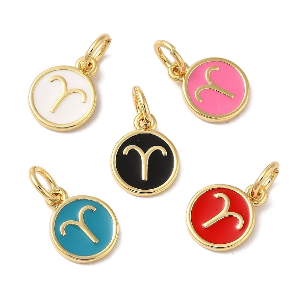 PandaHall Real 18K Gold Plated Brass Enamel Charms, with Jump Ring, Long-Lasting Plated, Lead Free & Cadmium Free, Flat Round with Aries..., Multicolor
PandaHall Real 18K Gold Plated Brass Enamel Charms, with Jump Ring, Long-Lasting Plated, Lead Free & Cadmium Free, Flat Round with Aries..., Multicolor