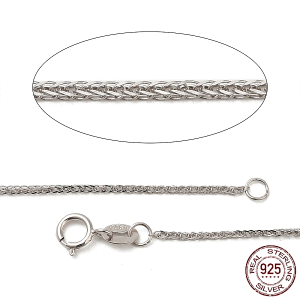 PandaHall Rhodium Plated 925 Sterling Silver Wheat Chains Necklace for Women, Platinum, 17.72 inch(45cm) Sterling Silver
PandaHall Rhodium Plated 925 Sterling Silver Wheat Chains Necklace for Women, Platinum, 17.72 inch(45cm) Sterling Silver